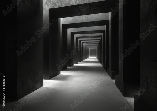 Modern black interior