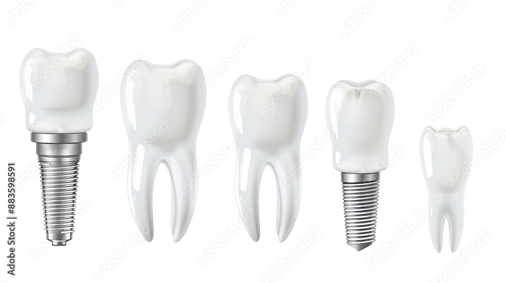 Dental implants on a transparent background Dental implants on a transparent background