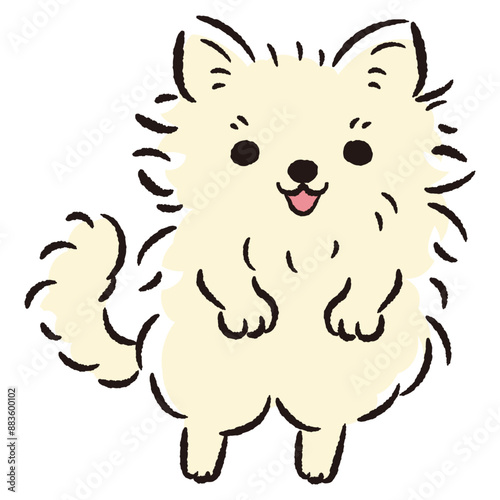 ジャンプする犬のイラスト