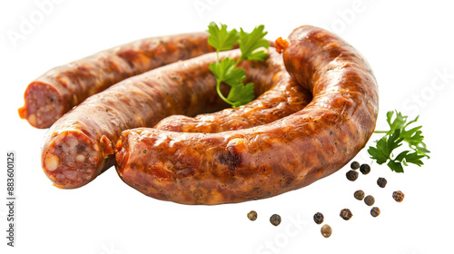 Sausages on a transparent background