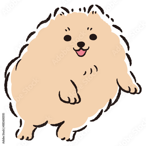 ジャンプする犬のイラスト