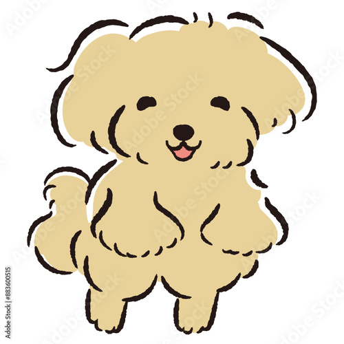 ジャンプする犬のイラスト
