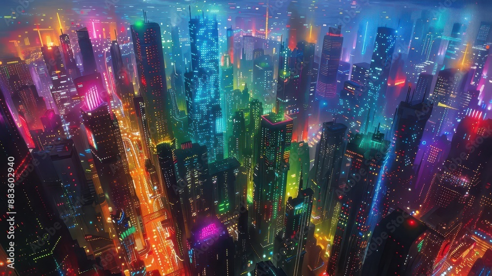 Aerial view of a sprawling metropolis Aerial view of a sprawling metropolis
