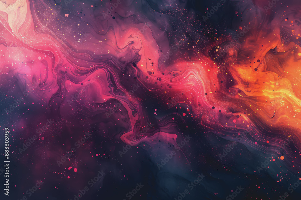 Abstract wallpaper blends vibrant watercolor washes with splashes of neon colors. Abstract wallpaper blends vibrant watercolor washes with splashes of neon colors.