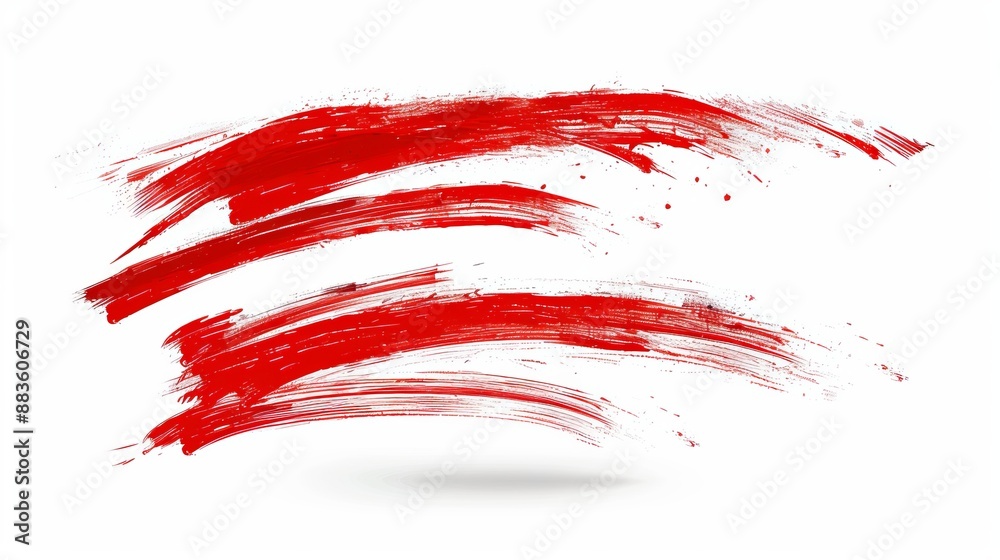Multiple dynamic red brush strokes spread out on a white canvas, presenting a striking abstract art piece showcasing movement and energy. Multiple dynamic red brush strokes spread out on a white canvas, presenting a striking abstract art piece showcasing movement and energy.
