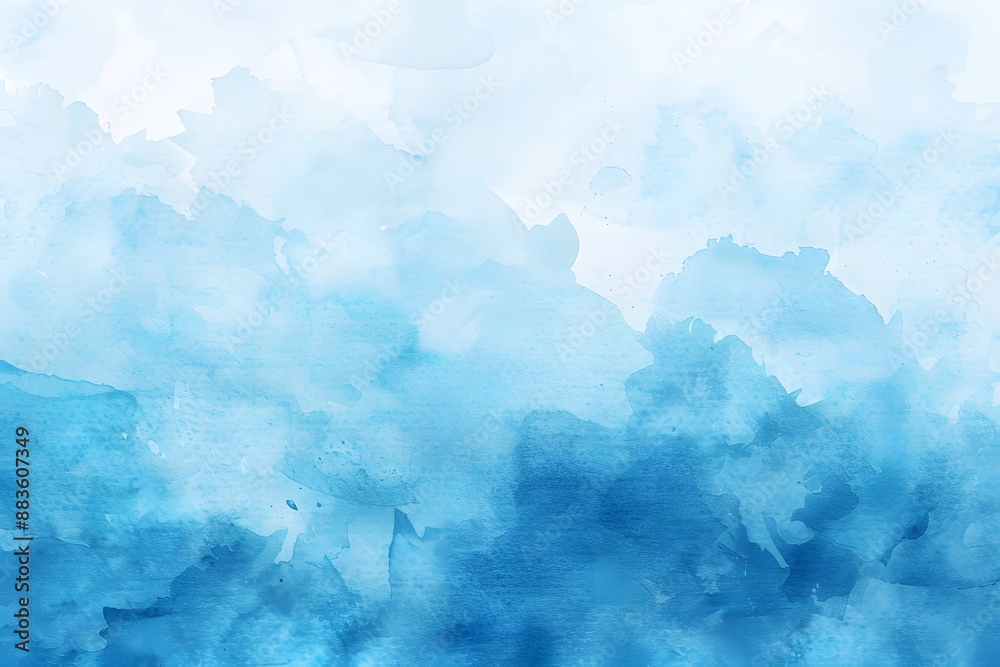 Fototapeta premium Blue azure turquoise abstract watercolor background for textures backgrounds and web banners design