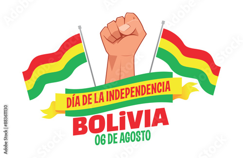 Bolivian Independence Day. elements that refer to culture. Vector elements.