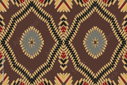 Ethnic Seamless pattern Ikat geometric Indian style.Tribal ethnic vector texture. seamless striped pattern. Ethnic ikat chevron pattern background