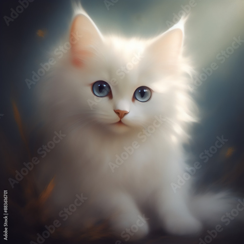 cute white cat