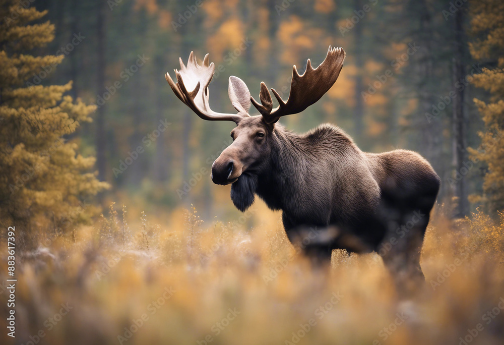 a big wild moose at the wild life a big wild moose at the wild life