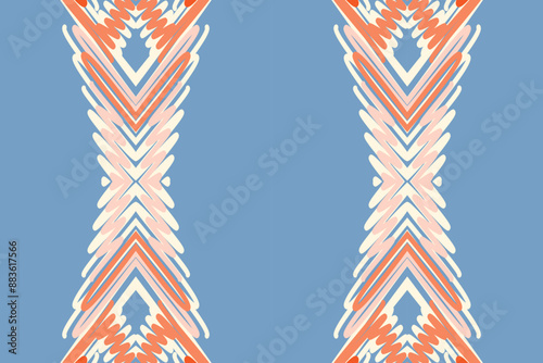 Ethnic Seamless pattern Ikat geometric Indian style. Tribal ethnic vector texture. seamless striped pattern. Ethnic ikat chevron pattern background