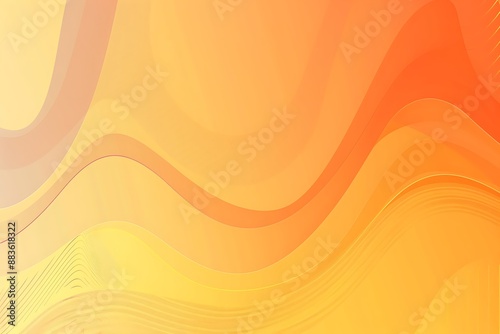 A minimalist background with a gradient from orange to yellow, featuring abstract waveforms and subtle textures, warm and inviting design