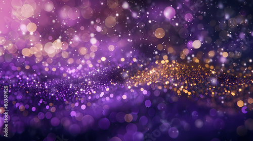 Gold and purple bokeh background