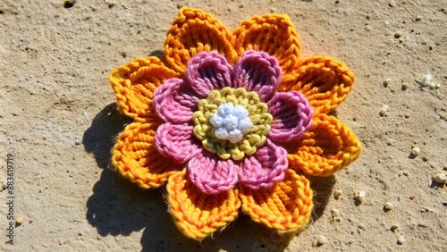 Fiore all'uncinetto