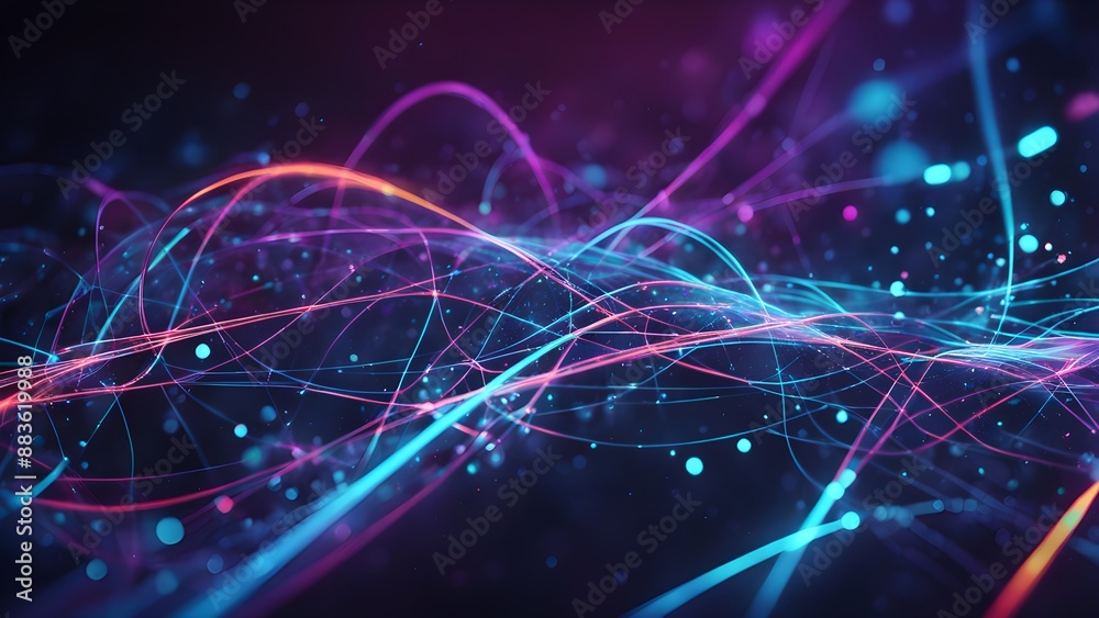 Fototapeta premium A colorful, abstract image of lines