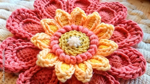 Fiore all'uncinetto