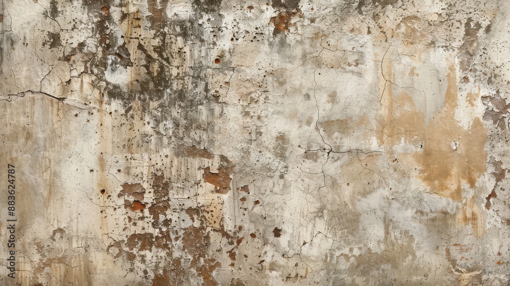 Weathered and Cracked Wall with Peeling Paint Weathered and Cracked Wall with Peeling Paint