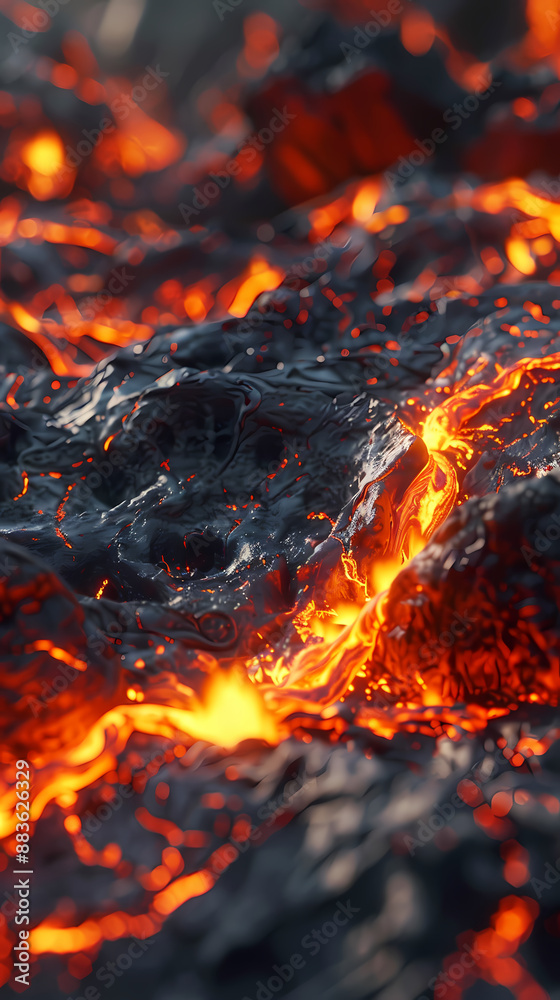 Lava close up, lava flow texture Lava close up, lava flow texture