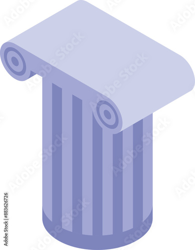 Architectural element with fluted shaft and scroll capital, symbolizing strength, beauty, and cultural heritage