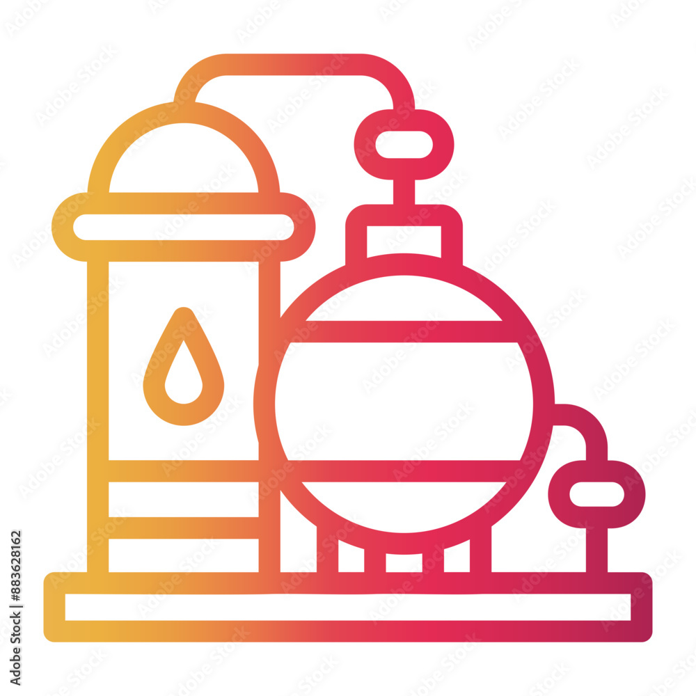petroleum Line Gradient Icon petroleum Line Gradient Icon