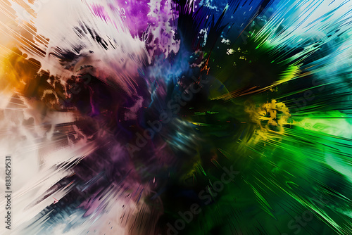 Wallpaper Mural Explosive Colorful Abstract Paint Splash Burst Torontodigital.ca