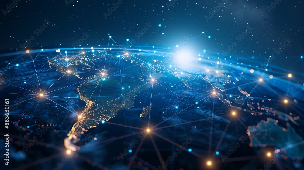 Obraz premium Global Network Connections