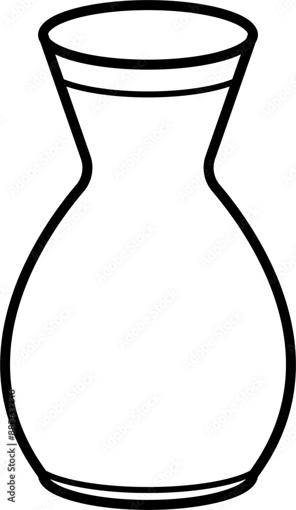 Vase outline illustration vector Vase outline illustration vector