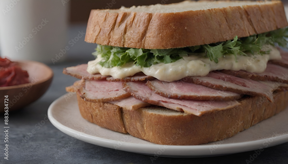 reuben sandwich on a plate with swiss cheese reuben sandwich on a plate with swiss cheese