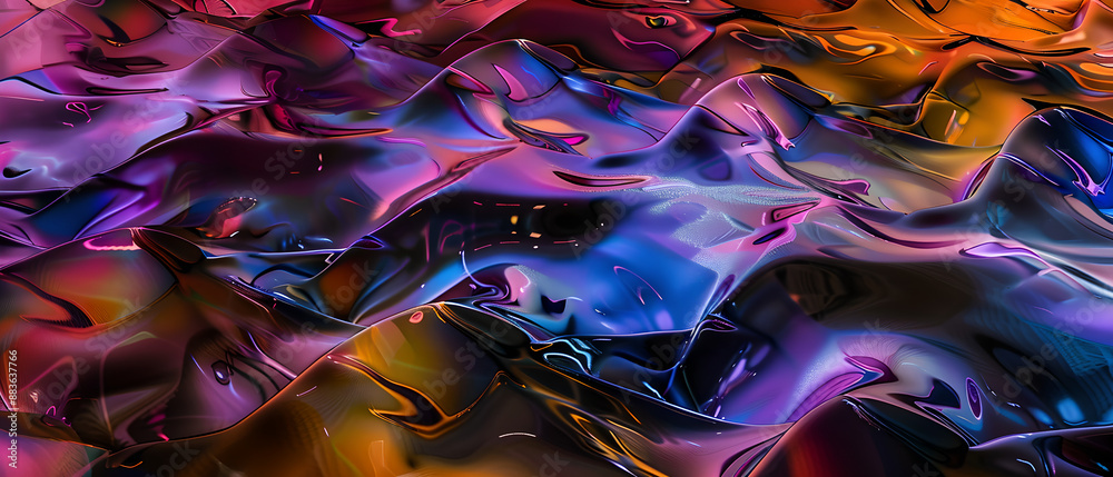 Obraz premium Abstract Liquid Waves in Vibrant Colors