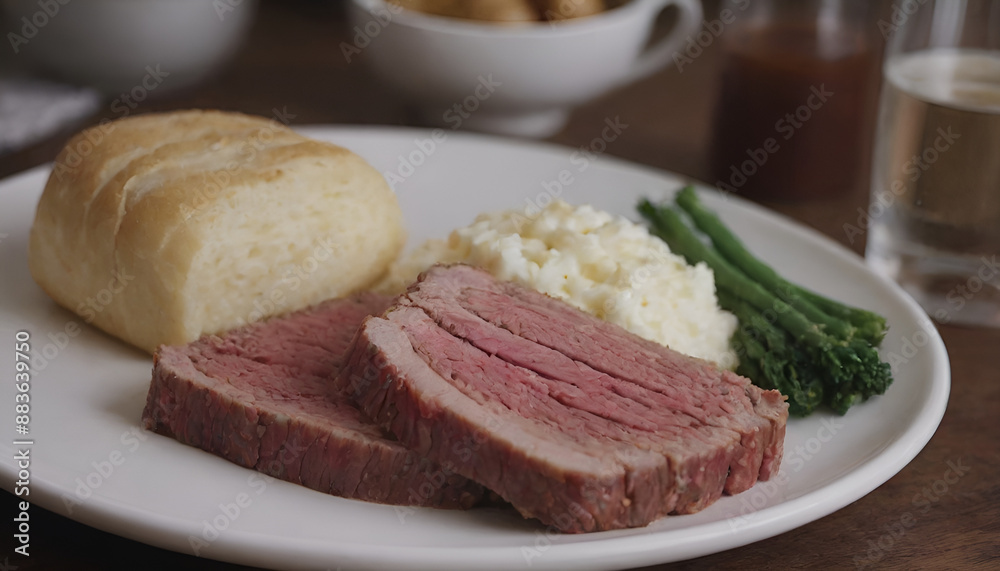 corned beef on a plate corned beef on a plate