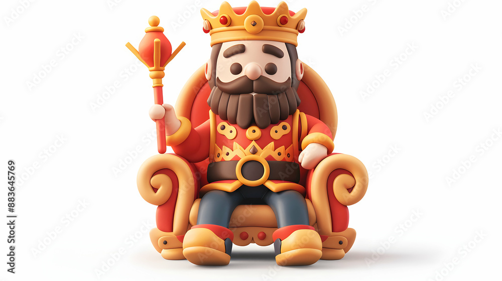 Commander in Chief 3D Flat Icon with Scepter and Throne | Military Leadership Symbol with Supreme Authority | Dreamy Background | Isolated White Stock Image Commander in Chief 3D Flat Icon with Scepter and Throne | Military Leadership Symbol with Supreme Authority | Dreamy Background | Isolated White Stock Image