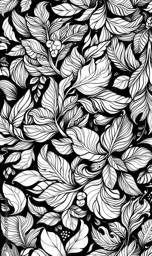 Wallpaper Mural 2D flower and leaf cards in various styles Torontodigital.ca