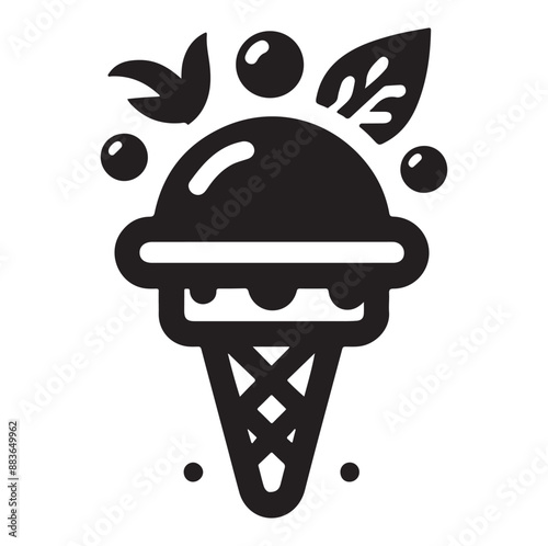 Vector Design Ice Cream Icon Style silhouette