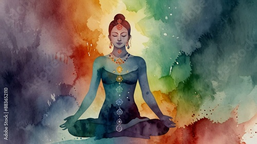 woman in yoga pose on the beach