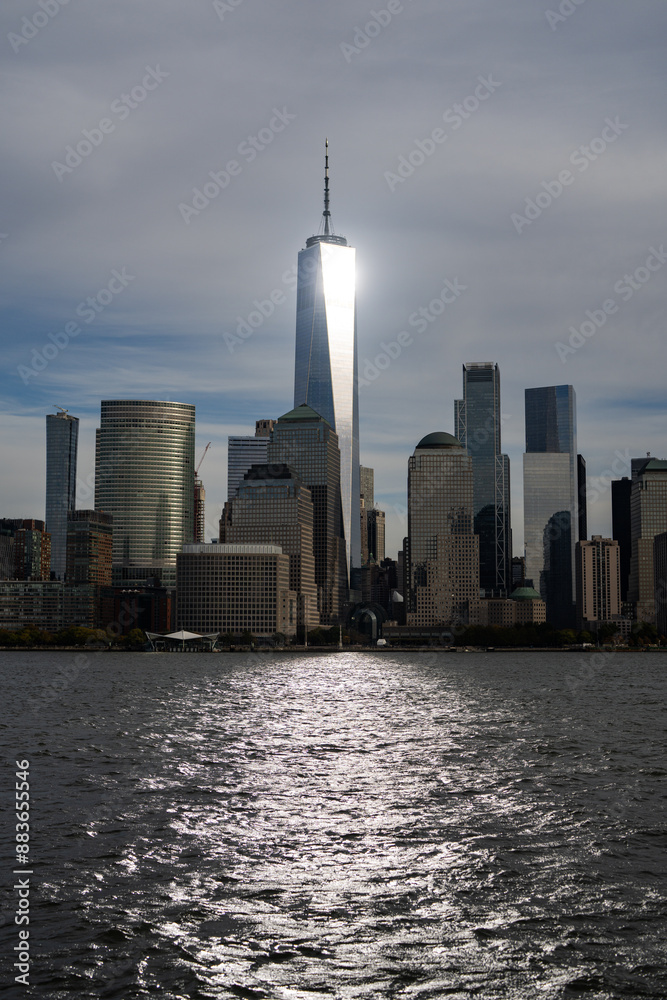 Obraz premium New York City skyline, cityscape of Manhattan in USA.