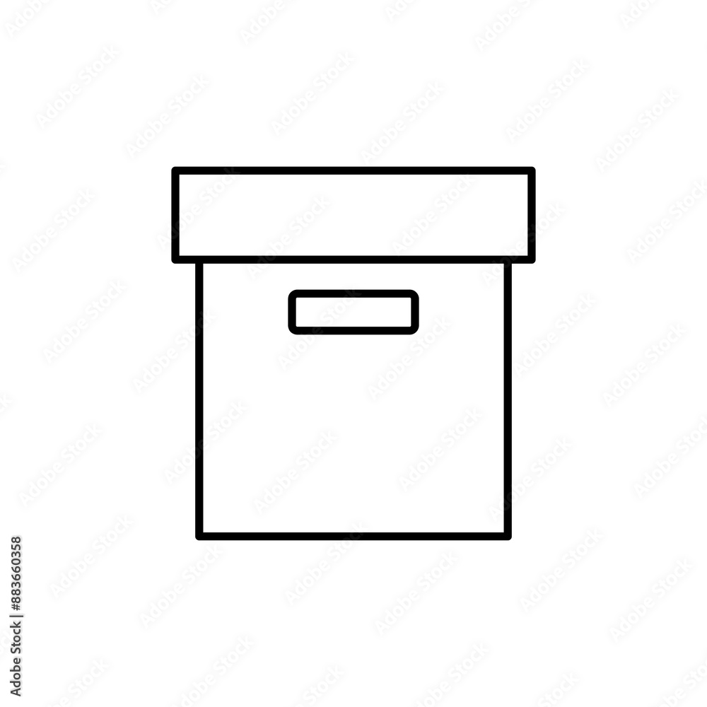 Archive box line icon. vector flat trendy style illustration for web and app on white background..eps Archive box line icon. vector flat trendy style illustration for web and app on white background..eps