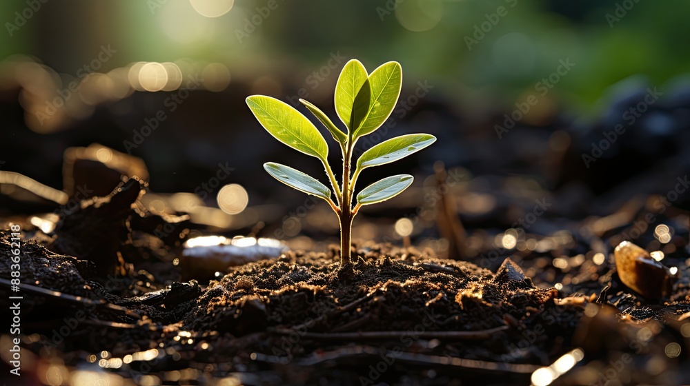 A seedling is growing on a coin lying on the ground --no people, text --chaos 10 --ar 16:9 --stylize 750 --v 5.2 Job ID: 923ceb48-bff5-4907-864b-9f63e0cc56ea