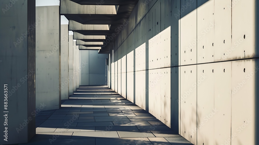 Fototapeta premium Wuilding perspective walls angles clean architecture : Generative AI