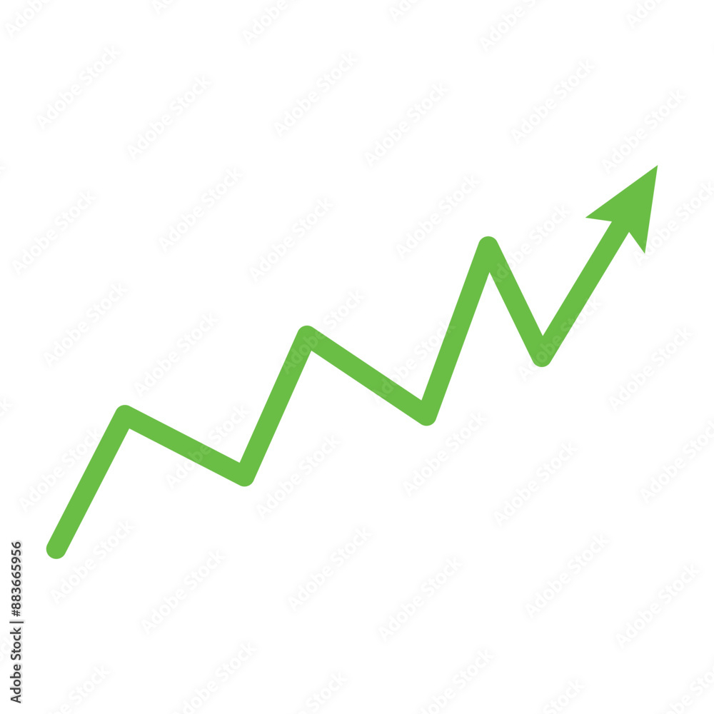 green rising arrow sign icon, business and finance concept, arrow green pointing up symbol, green direction arrow sign, progress growth and success concept vector. green rising arrow sign icon, business and finance concept, arrow green pointing up symbol, green direction arrow sign, progress growth and success concept vector.