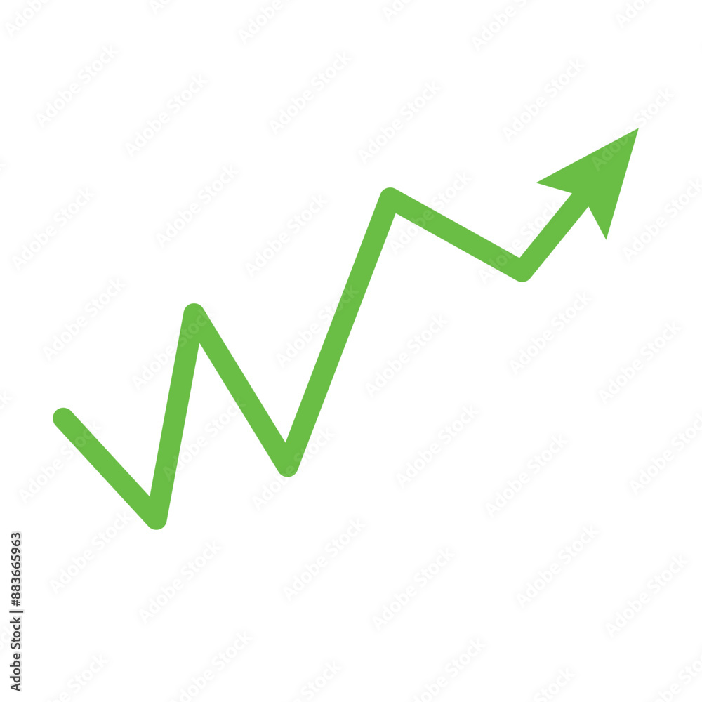 green rising arrow sign icon, business and finance concept, arrow green pointing up symbol, green direction arrow sign, progress growth and success concept vector. green rising arrow sign icon, business and finance concept, arrow green pointing up symbol, green direction arrow sign, progress growth and success concept vector.