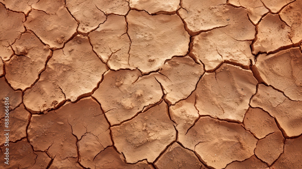 Cracked Dry Earth Texture in Arid Desert Environment Highlighting Climate Change and Drought Conditions Cracked Dry Earth Texture in Arid Desert Environment Highlighting Climate Change and Drought Conditions
