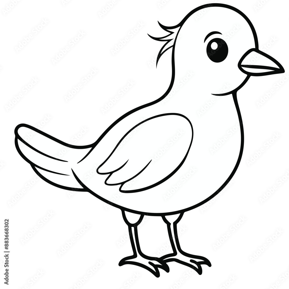 vector bird line art free download 