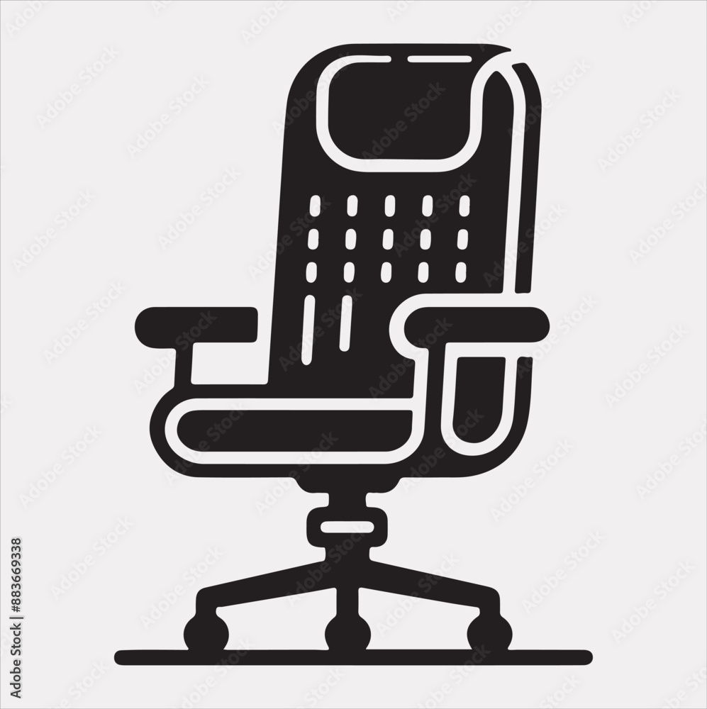 office chair Furniture silhouette vector illustration on white background office chair Furniture silhouette vector illustration on white background