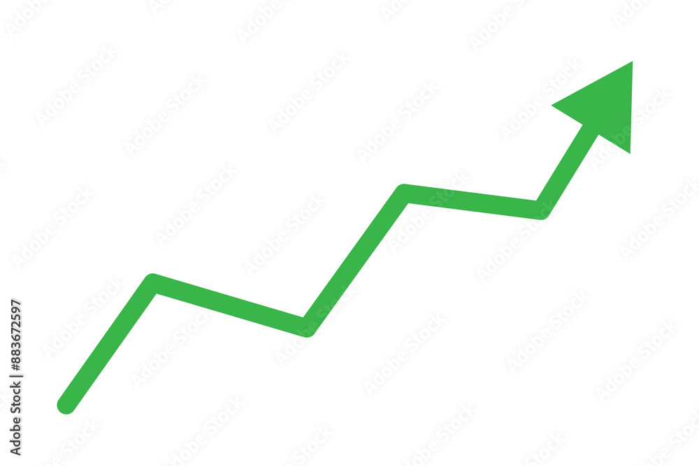 green arrow business graph pointing up represent profit green arrow business graph pointing up represent profit