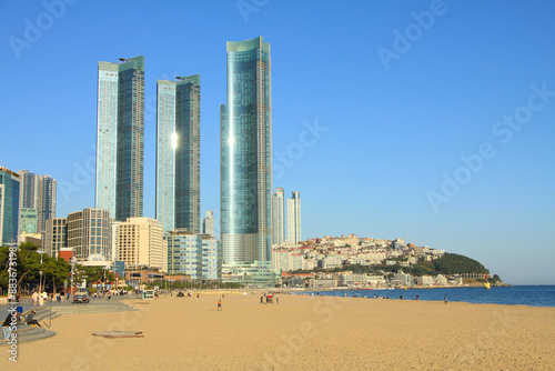 Beautiful View of Haeundae’s Skyline in Busan, South Korea