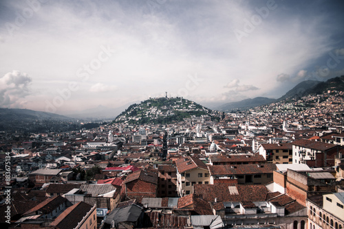 Quito City View with Panecillo Hill
