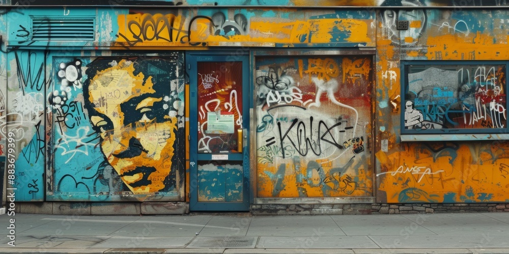 Graffiti Art on a Building Facade Graffiti Art on a Building Facade