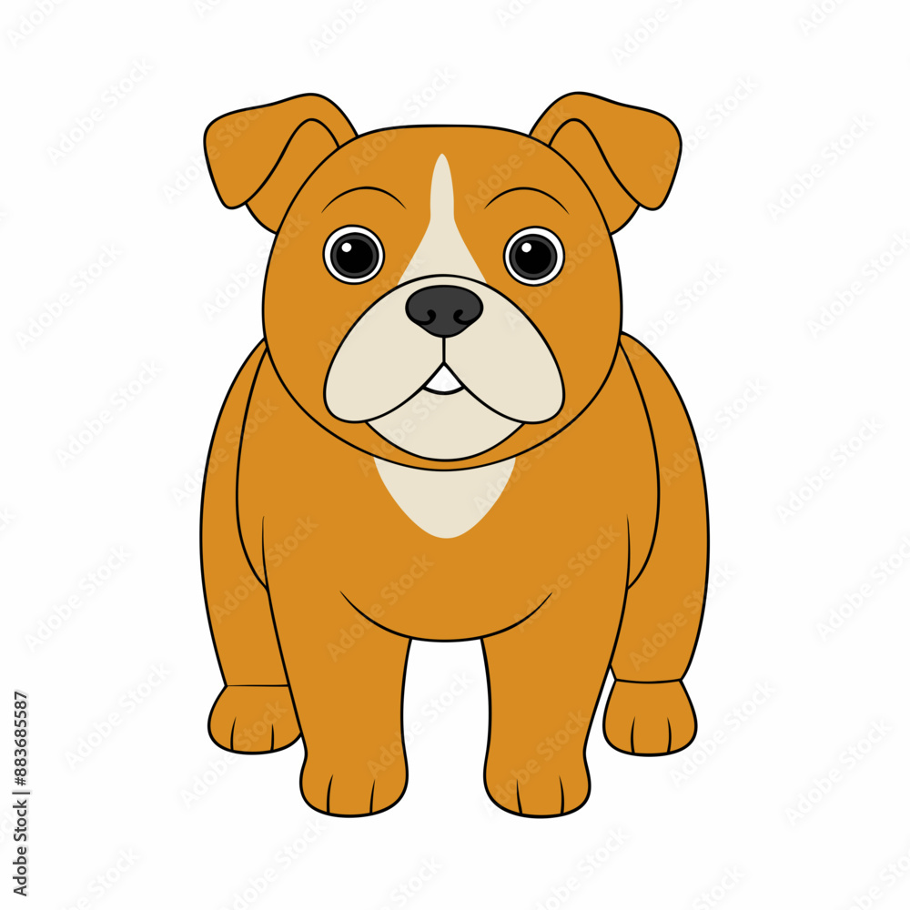 Obraz premium Art & Illustration bulldog silhouette