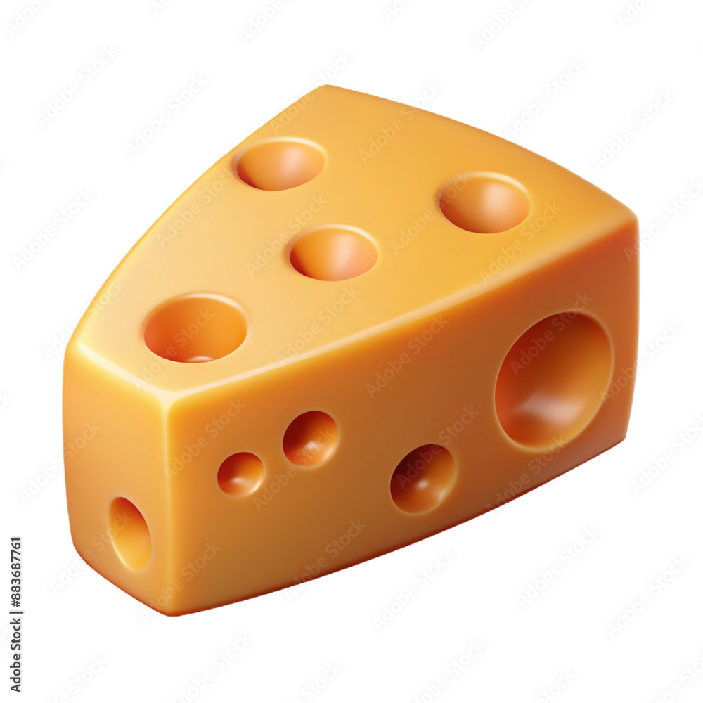 piece of cheese 3d cartoon style illustration piece of cheese 3d cartoon style illustration