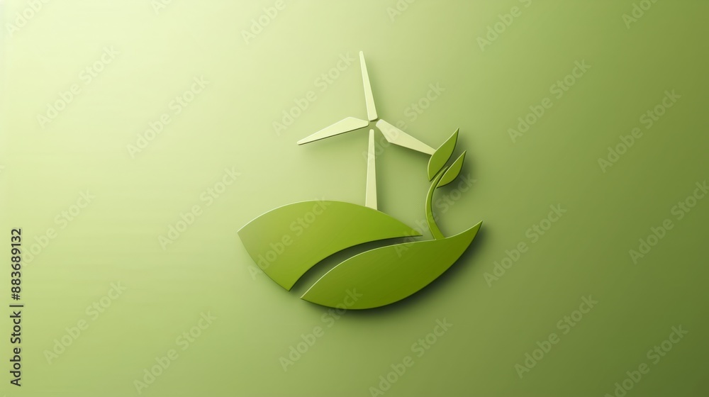 Sustainable energy company logo, minimalist design and eco-friendly colors, commitment to clean energy, perfect for digital and print media, ideal for green branding Sustainable energy company logo, minimalist design and eco-friendly colors, commitment to clean energy, perfect for digital and print media, ideal for green branding